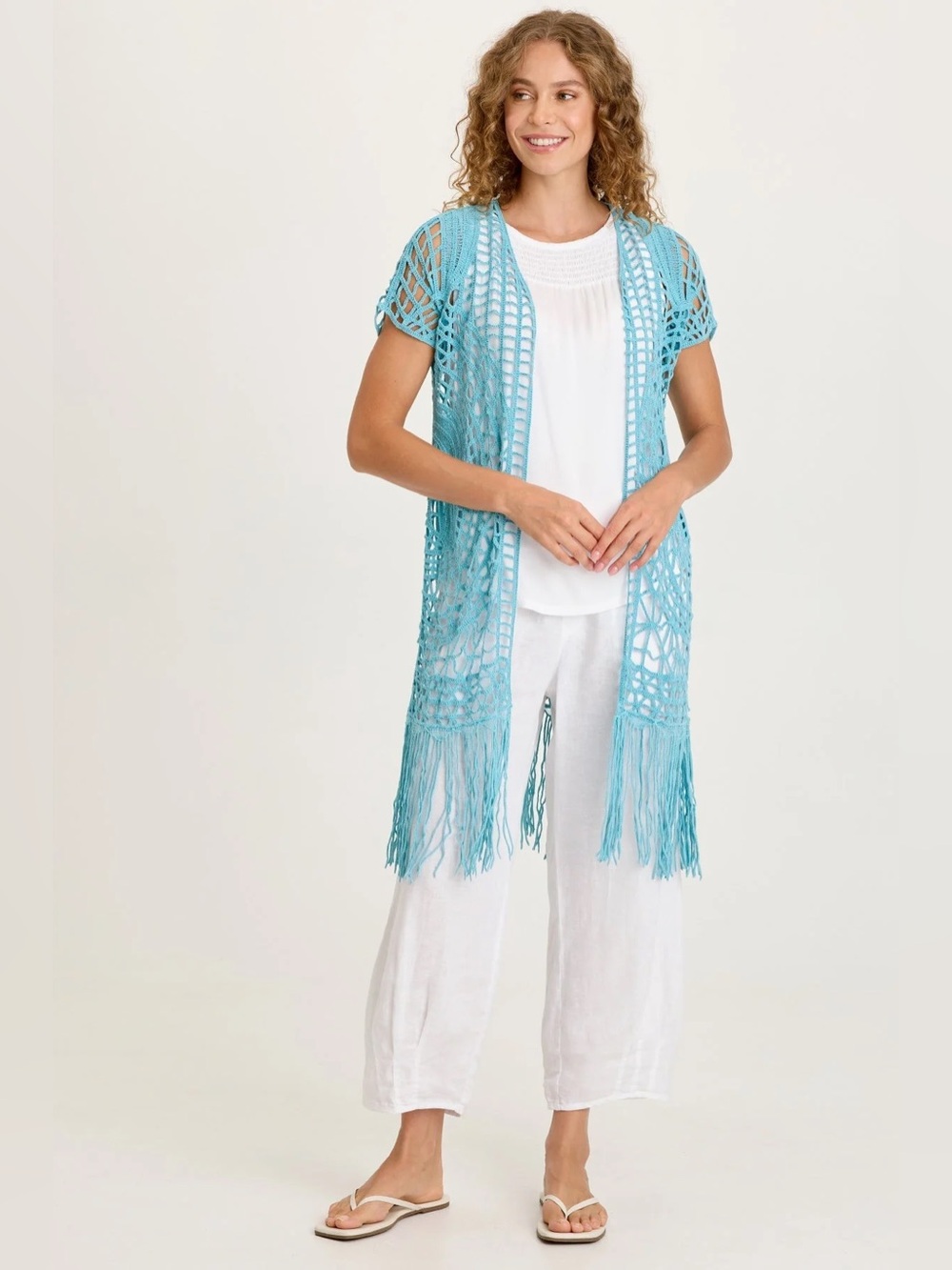 XCVI
CALIX CROCHET FRINGE COVER-UP
 In Mermaid Tail Pigment